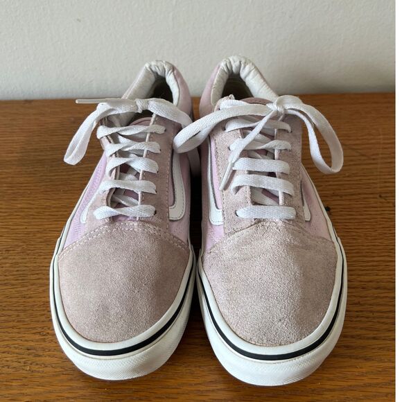 Vans Old Skool Shoes Junior Size 6 Sneakers Mauve Pink Leather Canvas - Picture 6 of 8